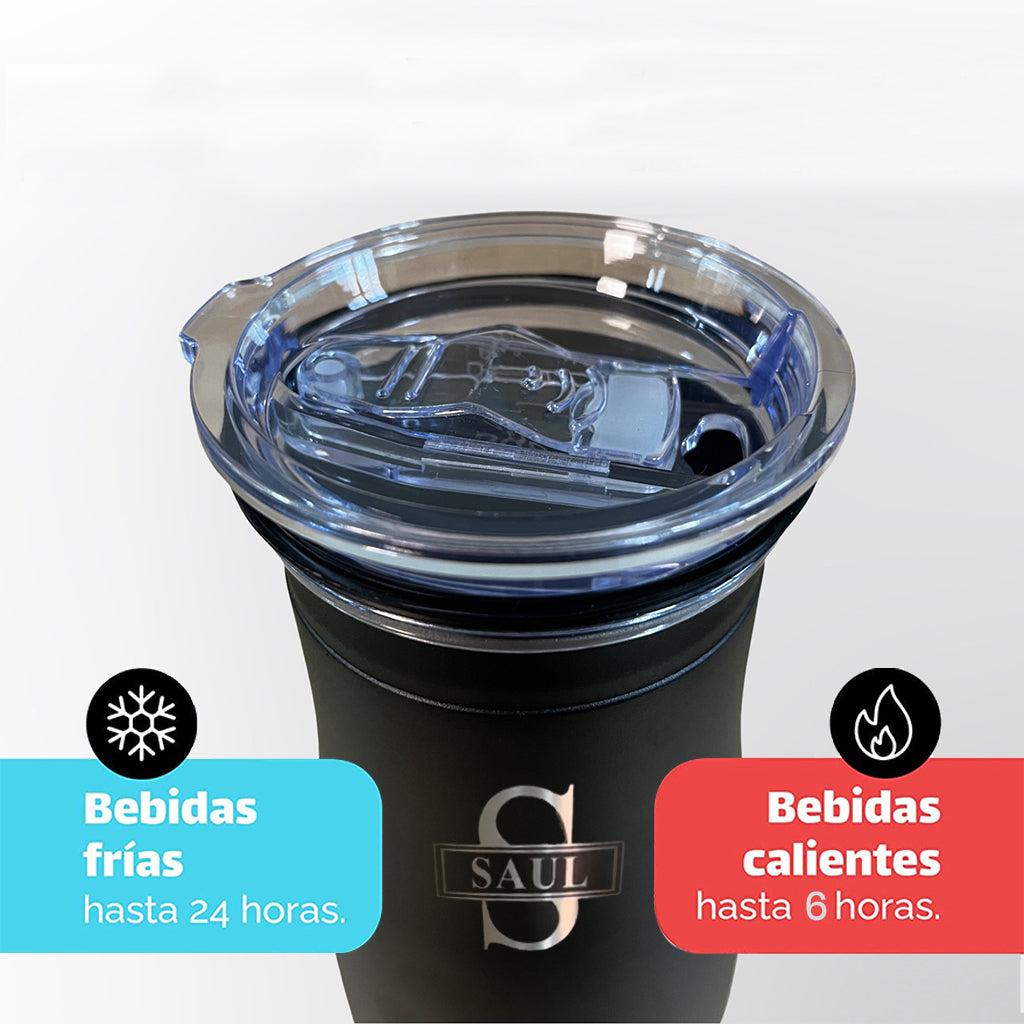 Vaso Térmico Acero Negro