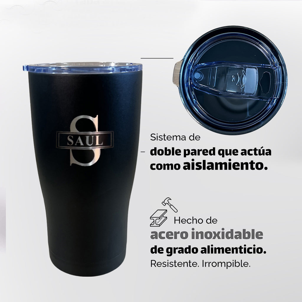 Vaso Térmico Acero Negro