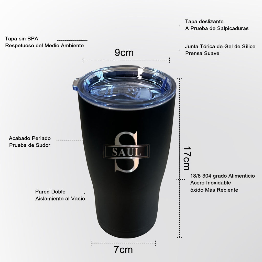 Vaso Térmico Acero Negro